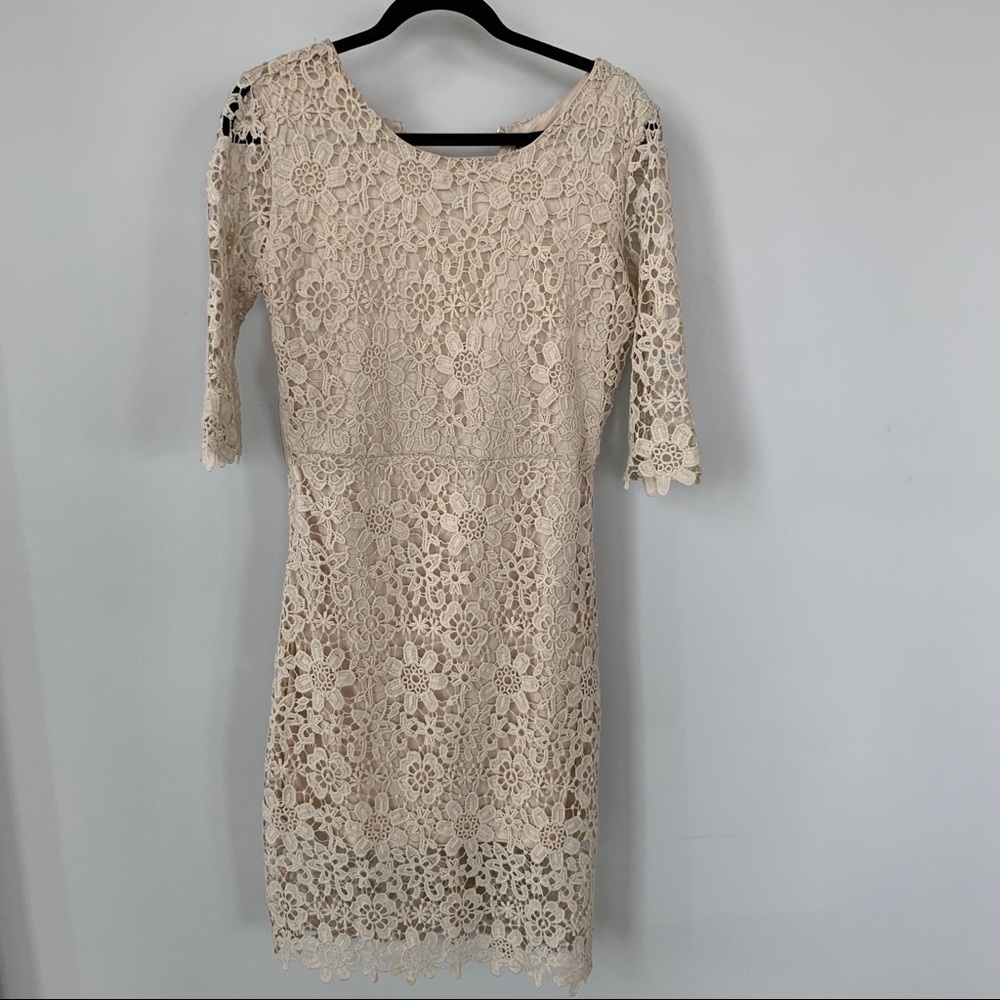 Urban CoCo Eyelet Lace Cream Dress Size L